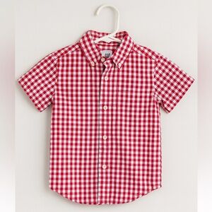 GAP Kids Red Checkered Button Down Shirt